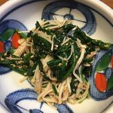 ホウレン草とエノキのゴマ和え