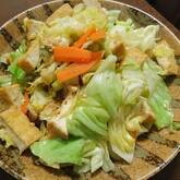 キャベツと厚揚げの炒め物