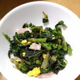 ホウレン草とコーンのソテー