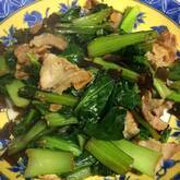 豚と小松菜の昆布炒め