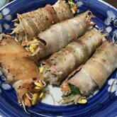 ゆでモヤシの豚肉ロール