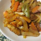 鶏と野菜の酢豚風