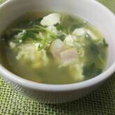豆苗の卵スープ