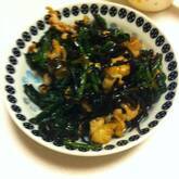 豚と小松菜の昆布炒め