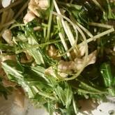 水菜とささ身の粒マスタードサラダ