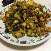 豆腐と豚肉の炒め物