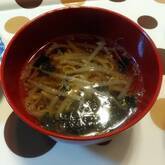 モヤシとのりのゴマスープ