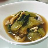 青菜と揚げの煮物