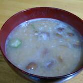 ナメコとオクラのみそ汁