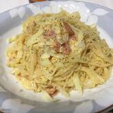 生クリームなして作る本格濃厚カルボナーラ