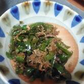 ピーマンのじゃこ炒め