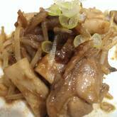 エリンギと鶏肉のみそ炒め