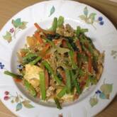 豆腐と小松菜のチャンプルー