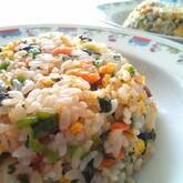 鮭とホウレン草のチャーハン