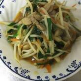 モヤシのひき肉炒め