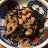 レンコン入りヒジキの煮物