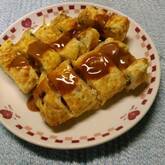 モヤシのソース卵焼き