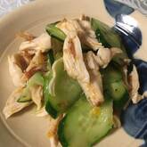 ささ身とキュウリの梅和え