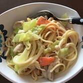 鶏むね肉のクリームパスタ