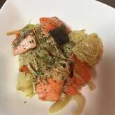 鮭のユズコショウ風味炒め