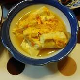 キムチと豆腐の卵とじ