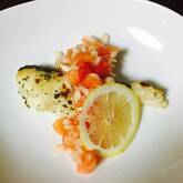 タラのトマトソースがけムニエル