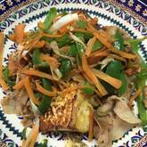 豆腐と豚肉の炒め物