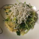 白菜の大量消費に ジャコたっぷりお浸し