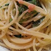 簡単！明太子パスタ ワンランク上のおいしさ 菜の花で鮮やかに