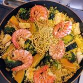 お家で簡単！フライパンで作るシーフードパエリア