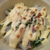 白菜とハムのマヨネーズ焼き