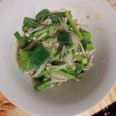 青菜とエノキのゴマ和え