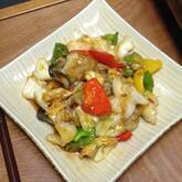 カキのピリ辛炒め