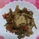 豚肉と根菜の甘辛炒め煮