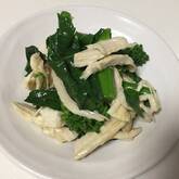 菜の花と蒸し鶏のサラダ