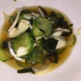 キュウリとワカメのゴマ酢