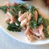 水菜とささ身の和え物