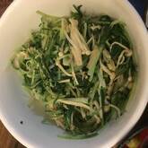 簡単常備菜！水菜のナムル にんにくの香りが食欲そそる