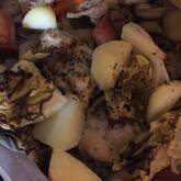 鶏肉と野菜のグリルガーリックソース