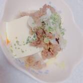 厚揚げの肉みそがけ