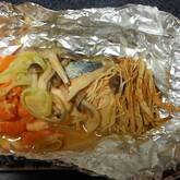 鮭のネギみそホイル焼き