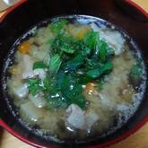 根菜のゴマみそ汁