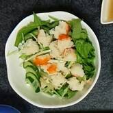 水菜とカニカマのサラダ