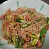 アスパラとベーコンの和風炒め