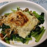 エリンギと小松菜のチーズ焼き