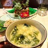 ワカメと卵のスープ