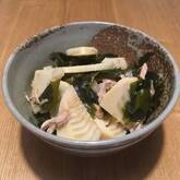 タケノコとツナとワカメの煮物