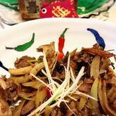 キノコとゴボウ、牛肉のしぐれ煮