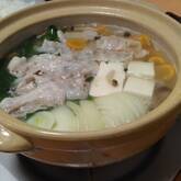 春野菜と豚肉のしゃぶしゃぶ