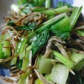 小松菜とジャコのカリカリ炒め